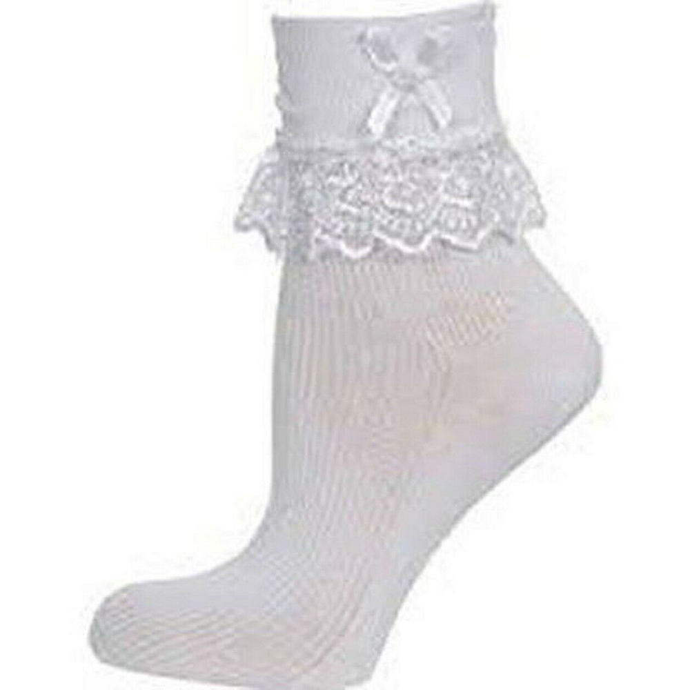 Pairs Girls Frilly Lace Ankle School Socks - Prime Products
