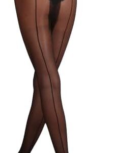 Seamed Tights With Brief Impression